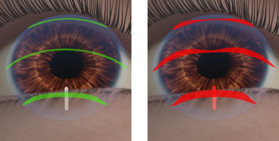 [그림 2] 붉은색 선을 보면 수평면의 두께가 동일하게 적용된 것을 알 수 있다.