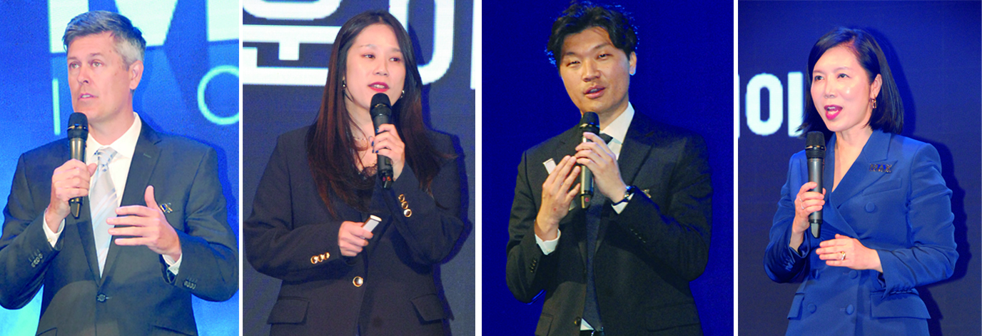 크리스토프 아태지역 대표, 정지운 이사, 이영완 이사, 이정현 대표(왼쪽부터)