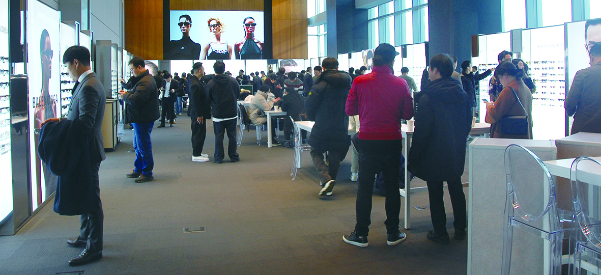 올해 1월 8일부터 이틀간 열린 케어링 아이웨어 서울수주회 전경